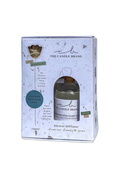 Eco-Friendly Lavender with Clary Sage Flower Diffuser The Candle Brand Home Fragrance
