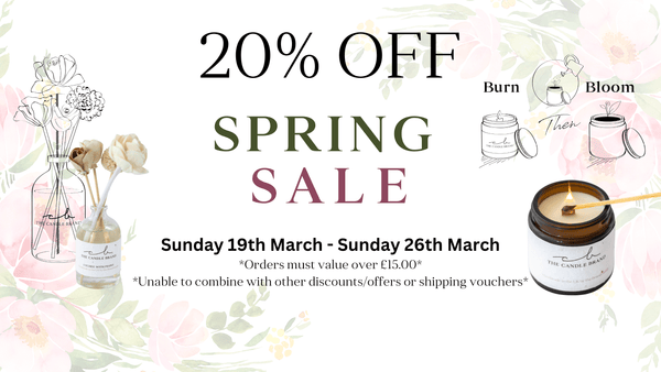20% off spring sale The Candle Brand