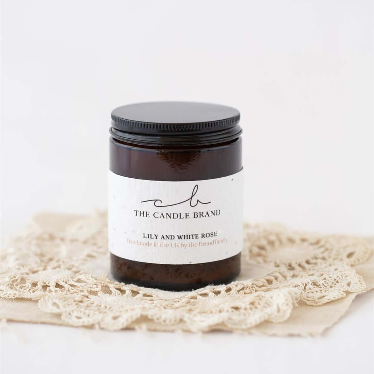 Lily and White Rose 30 Hour Candle