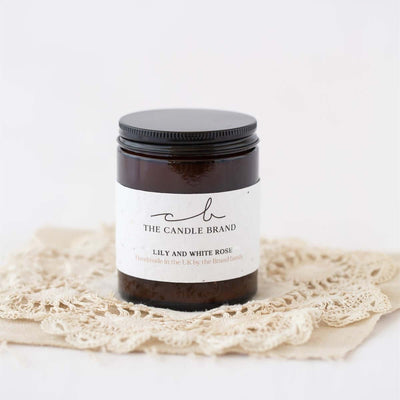 Lily and White Rose 30 Hour Candle