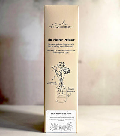 Lily and White Rose Flower Diffuser